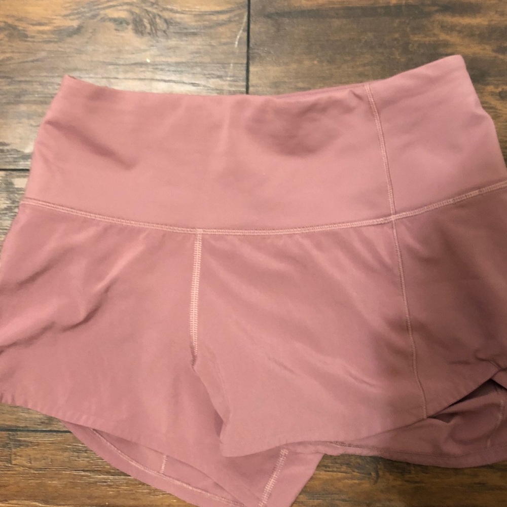 Lululemon Athletica speed high rise plum shorts